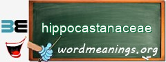 WordMeaning blackboard for hippocastanaceae